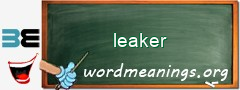 WordMeaning blackboard for leaker